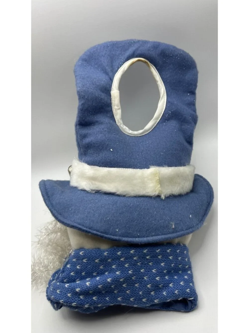Plush Snowman Holiday Décor With Blue Hat & Scarf